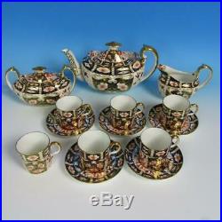 Tiffany Royal Crown Derby Imari 2451 Teaset Teapot/Creamer/Sugar/Cup/Saucer