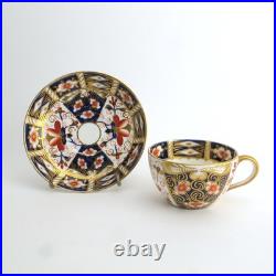 Traditional Imari (2451) Royal Crown Derby Set of 4 Flat Cups & 5 Saucers FLAWS