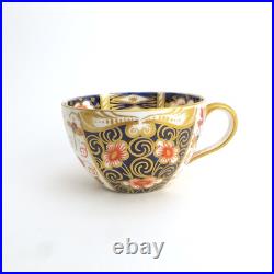 Traditional Imari (2451) Royal Crown Derby Set of 4 Flat Cups & 5 Saucers FLAWS