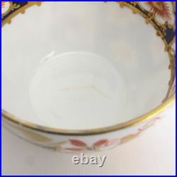 Traditional Imari (2451) Royal Crown Derby Set of 4 Flat Cups & 5 Saucers FLAWS