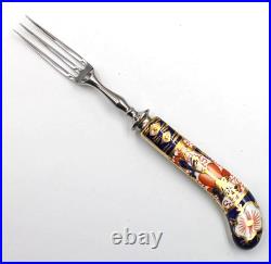 Traditional Imari Royal Crown Derby China 2451 Strawberry Fruit Fork Set of 12