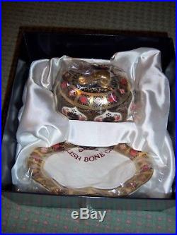 Unused Royal Crown Derby Old Imari 1128 Bone China Dome Cover Butter Dish