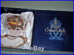 Unused Royal Crown Derby Old Imari 1128 Bone China Dome Cover Butter Dish