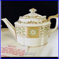 Used Royal Crown Derby Green Derby Panel Tea Set