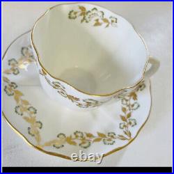 Used Royal Crown Derby Green Derby Panel Tea Set