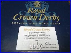 V. RARE Royal Crown Derby William & Kate Royal Wedding Peacock no. 16 of 25