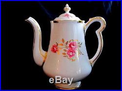 Vintage Royal Crown Derby Pinxton Roses Teapot/coffee Pot