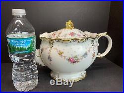 VTG Large Royal Crown Derby ROYAL ANTOINETTE Bone China Teapot, 1981 Never Used