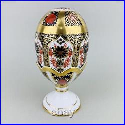 VTG Royal Crown Derby Old Imari Egg with Stand Paperweight c1992 Bone China 13.5cm