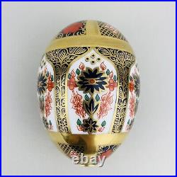 VTG Royal Crown Derby Old Imari Egg with Stand Paperweight c1992 Bone China 13.5cm