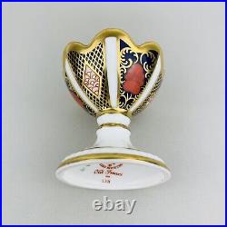 VTG Royal Crown Derby Old Imari Egg with Stand Paperweight c1992 Bone China 13.5cm