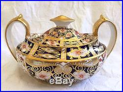 Very Fine Antique ROYAL CROWN DERBY 2451 IMARI Teapot Creamer & Sugar Tea Set