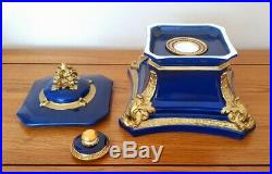 Very Rare Royal Crown Derby Cobalt Blue & Gold INK WELL c. 1911 Beautiful