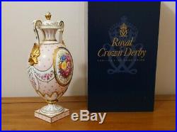 Very Rare Royal Crown Derby- REPTON VASE Limited Edition Boxed Beautiful