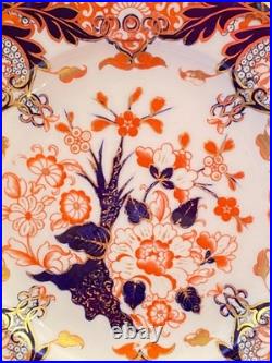 Victorian C1883 Royal Crown Derby Kings #383 Scallop Edge 8.75 Cabinet Plate