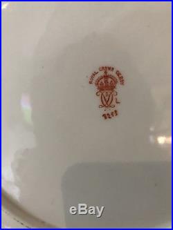 Vintage Antique Royal Crown Derby Gold Gilt Imari 6 Scalloped Plates 8 1/2