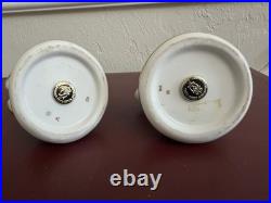 Vintage Pair Royal Crown Derby Imari Frog Paperweights Gold Stopper Top Quality