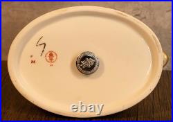 Vintage ROYAL CROWN DERBY Swan Paperweight 22K Gold Gild Lotus Flowers Dragonfly
