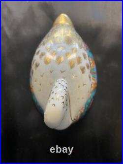 Vintage ROYAL CROWN DERBY Swan Paperweight White with22K Gold Gild Lotus Flowers Vintage ROYAL CROWN DERBY Swan Paperweight White with22K Gold Gild Lotus Flowers