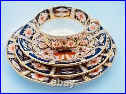 Vintage Royal Crown Derby 2451 Imari 4pc Place Setting-Tea Cup/Saucer, B&B, Salad