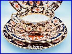 Vintage Royal Crown Derby 2451 Imari 4pc Place Setting-Tea Cup/Saucer, B&B, Salad