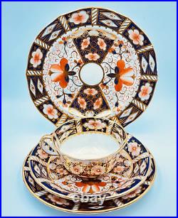 Vintage Royal Crown Derby 2451 Imari 4pc Place Setting-Tea Cup/Saucer, B&B, Salad