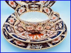 Vintage Royal Crown Derby 2451 Imari 4pc Place Setting-Tea Cup/Saucer, B&B, Salad