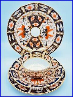 Vintage Royal Crown Derby 2451 Imari 4pc Place Setting-Tea Cup/Saucer, B&B, Salad