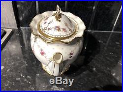 Vintage Royal Crown Derby 2nd Quality Royal Antoinette Large Teapot