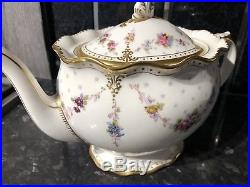Vintage Royal Crown Derby 2nd Quality Royal Antoinette Large Teapot