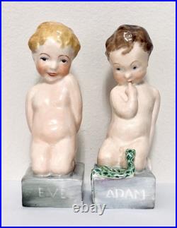Vintage Royal Crown Derby Adam And Eve Figurine England Extremely Rare! Read