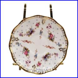 Vintage Royal Crown Derby Antoinette Fine Bone China Floral Tea Cup & Saucer