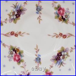 Vintage Royal Crown Derby Antoinette Fine Bone China Floral Tea Cup & Saucer