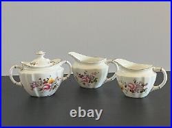 Vintage Royal Crown Derby Bone China 4 Pc Teapot Tea Set Derby Posies