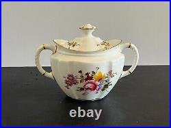 Vintage Royal Crown Derby Bone China 4 Pc Teapot Tea Set Derby Posies