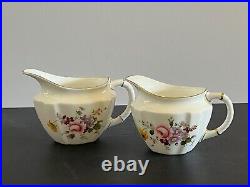 Vintage Royal Crown Derby Bone China 4 Pc Teapot Tea Set Derby Posies