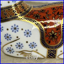 Vintage Royal Crown Derby Bone China Imari Horse Figurine Gold Stopper Mint