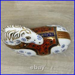 Vintage Royal Crown Derby Bone China Imari Horse Figurine Gold Stopper Mint