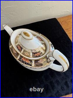 Vintage Royal Crown Derby Border Imari Teapot 1935