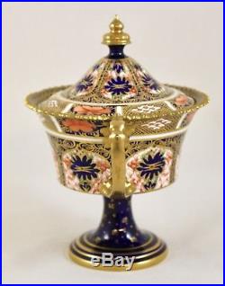 Vintage Royal Crown Derby China Old Imari 1128 Lidded Urn/vase 1st C. 1927