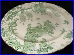 Vintage Royal Crown Derby Green Aves Bone China 38 Pc Tea Dinner Set