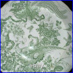 Vintage Royal Crown Derby Green Aves Bone China 38 Pc Tea Dinner Set