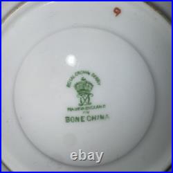 Vintage Royal Crown Derby Green Aves Bone China 38 Pc Tea Dinner Set