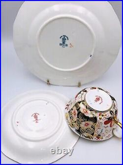 Vintage Royal Crown Derby Imari 2451 Bone China Tea Cup and Saucer Trio