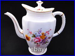 Vintage Royal Crown Derby Large Coffee Pot Derby Posies 6 cup English China 1986