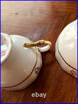 Vintage Royal Crown Derby Lombardy Tea Cup and Saucer PAIR Free Shipping