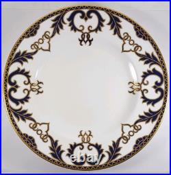 Vintage Royal Crown Derby Majesty Cobalt Blue Dinner Plate 10.5