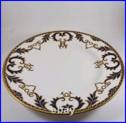 Vintage Royal Crown Derby Majesty Cobalt Blue Dinner Plate 10.5