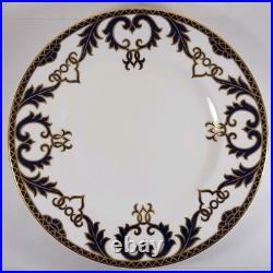 Vintage Royal Crown Derby Majesty Cobalt Blue Dinner Plate 10.5