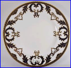 Vintage Royal Crown Derby Majesty Cobalt Blue Dinner Plate 10.5